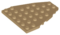 Wedge Plate 7 x 6 Boat Bow with Stud Notches in Dark Tan