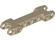 Technic Axle and Pin Connector 2 x 7 with Two Ball Joint Sockets in Dark Tan