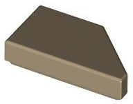 Tile 1 x 2 with Stud Notch Left in Dark Tan