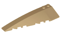 Brick Wedged, Curved 10 x 3 Left in Dark Tan