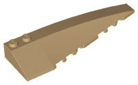 Brick Wedged, Curved 10 x 3 Right in Dark Tan