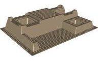 Baseplate Raised 32 x 48 x 6 with Level Front in Dark Tan