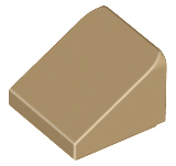 Brick Sloped 30° 1 x 1 x 2/3 (Cheese Slope) in Dark Tan