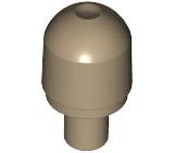 Light Cover with Internal Bar / Bionicle Barraki Eye with Hole in Bar in Dark Tan