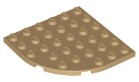 Plate Round Corner 6 x 6 in Dark Tan