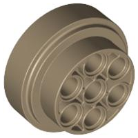Wheel 31 x 15 Technic, 7 Pin Holes in Dark Tan