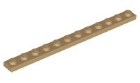 Plate 1 x 12 in Dark Tan