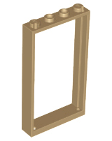 Door Frame 1 x 4 x 6 Type 2 in Dark Tan