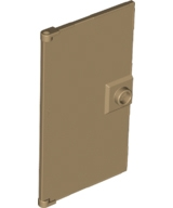 Door 1 x 4 x 6 Smooth with Chamfered Handle Plinth in Dark Tan
