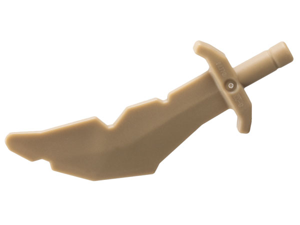 Weapon Sword / Scimitar Notched Blade in Dark Tan