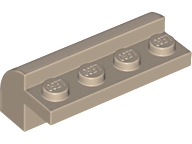 Brick Curved 2 x 4 x 1 1/3 in Dark Tan