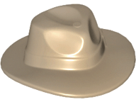Hat Wide Brim, Outback Style with Wide Belt, Buckle (Fedora) in Dark Tan