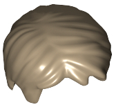 Hair Short, Tousled with Side Part in Dark Tan