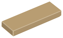 Tile 1 x 3 in Dark Tan