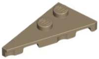 Wedge Plate 2 x 4 27° Left in Dark Tan