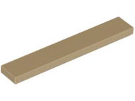 Tile 1 x 6 with Groove in Dark Tan