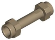 Weapon Hilt Symmetric in Dark Tan