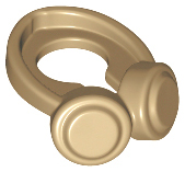 Minifig Neckwear Headphones in Dark Tan