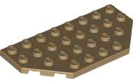 Wedge Plate 4 x 8 Cut Corners in Dark Tan