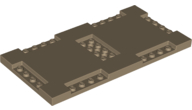 Plate Special 8 x 16 x 2/3 with Six Recessed Edges with 1 x 4 Studs and Recessed Center with 2 x 4 Studs in Dark Tan