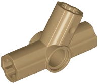 Technic Axle and Pin Connector Angled Triple - 60° in Dark Tan