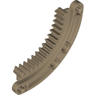 Technic Gear Rack 1/4 Circle 6 x 6, 15 Teeth in Dark Tan