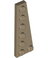 Wedge Plate 6 x 2 Right in Dark Tan