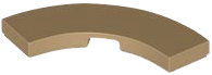 Tile 3 x 3 Curved, Macaroni in Dark Tan