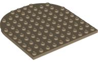 Plate 10 x 10 with Rounded End in Dark Tan
