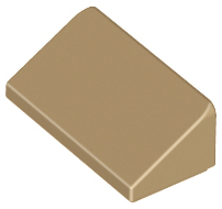 Brick Sloped 30° 1 x 2 x 2/3 in Dark Tan