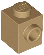 Brick Special 1 x 1 with Stud on 1 Side in Dark Tan