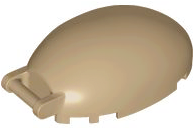 Windscreen 6 x 4 x 2 1/3 Bubble Canopy with Handle in Dark Tan