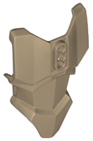 Large Figure Torso Cover, Armour with 2 Chest Holes and Ball Joint Socket in Dark Tan