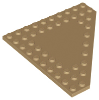 Wedge Plate 10 x 10 Cut Corner [No Centre Studs] in Dark Tan