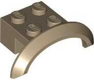 Wheel Arch, Mudguard 4 x 2 1/2 x 1 in Dark Tan