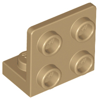 Bracket 1 x 2 - 2 x 2 Inverted in Dark Tan