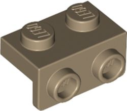 Bracket 1 x 2 - 1 x 2 in Dark Tan