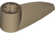 Technic Tooth 1 x 3 with Axle Hole [Hollow Underside] in Dark Tan