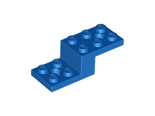 Bracket 5 x 2 x 1 1/3 with Holes, Pin Bottom in Blue