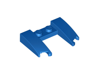 Brick Wedged, Curved 3 x 4 x 2/3 Cutout in Blue