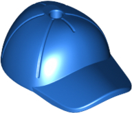 Hat / Cap Short Curved Bill with Seams and Hole on Top in Blue
