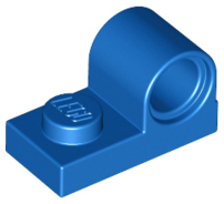 Plate Special 1 x 2 with Pin Hole on Top in Blue