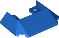 Brick Wedged, Sloped 45° 6 x 4 Double / 33°, 5 Bottom Tubes [Train Roof] in Blue