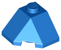 Brick Wedged, Sloped 45° 2 x 2 Corner in Blue