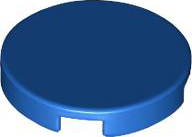 Tile Round 2 x 2 with Bottom Stud Holder in Blue