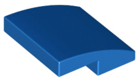 Brick Curved 2 x 2 x 2/3 in Blue