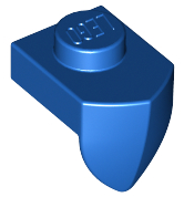 Plate Special 1 x 1 with Vertical Tooth in Blue