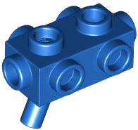Weapon Gun / Blaster 1 x 2 x 2/3 with Studs on Sides and Handle in Blue