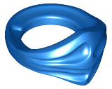 Minifig Neckwear Bandana (Ninjago) in Blue