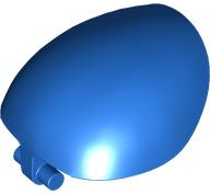 Large Figure Shoulder Cover, Armor, Round, Smooth with Bar in Blue